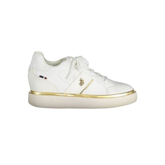 U.S. POLO ASSN. White Polyester Women Women's Sneaker